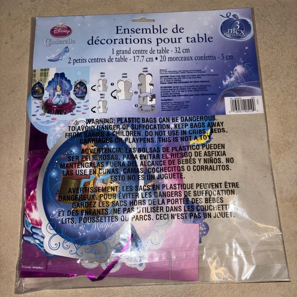 Cinderella Birthday Party Centerpieces and Confetti Table Decorations